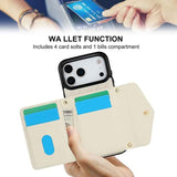 Splicing Rhombic Texture Card Bag Phone Case with Long Lanyard