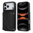 Splicing Rhombic Texture Card Bag Phone Case with Long Lanyard