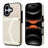 Splicing Rhombic Texture Card Bag Phone Case with Long Lanyard