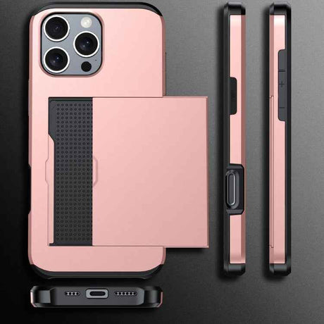 Shockproof Armor Phone Case with Card Slot, For iPhone 16