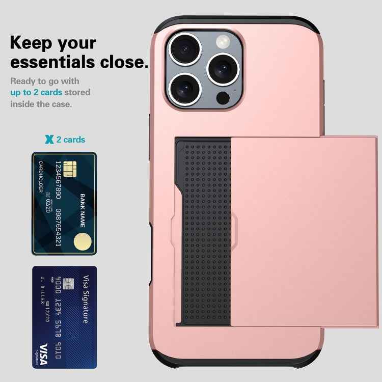Shockproof Armor Phone Case with Card Slot, For iPhone 16
