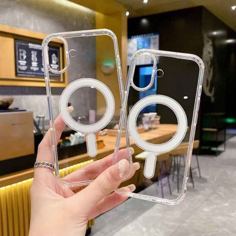 Large Hole Camera MagSafe Magnetic Clear Acrylic TPU Case