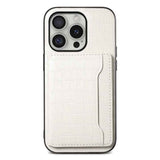 Crocodile Texture Card Bag Design Full Coverage Phone Case