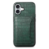 Crocodile Texture Card Bag Design Full Coverage Phone Case