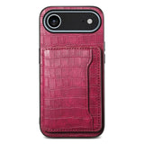 Crocodile Texture Card Bag Design Full Coverage Phone Case