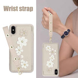 Crossbody Flower Pattern Leather Phone Case