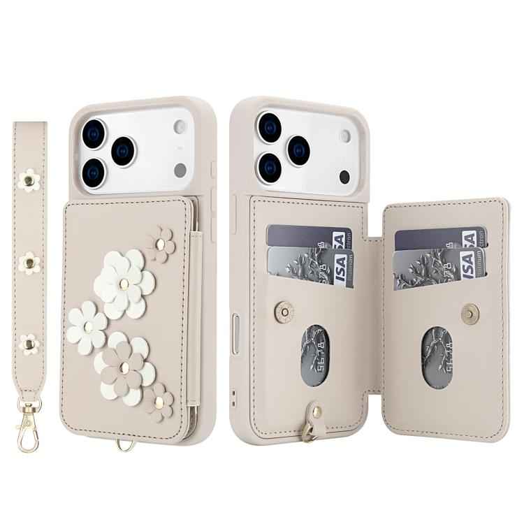 Crossbody Flower Pattern Leather Phone Case