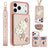 Crossbody Flower Pattern Leather Phone Case