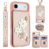 Crossbody Flower Pattern Leather Phone Case
