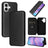 Carbon Fiber Texture Flip Leather Phone Case