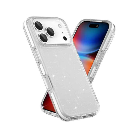 Dual Color Clear Glitter TPU + TPE Full Coverage Phone Case