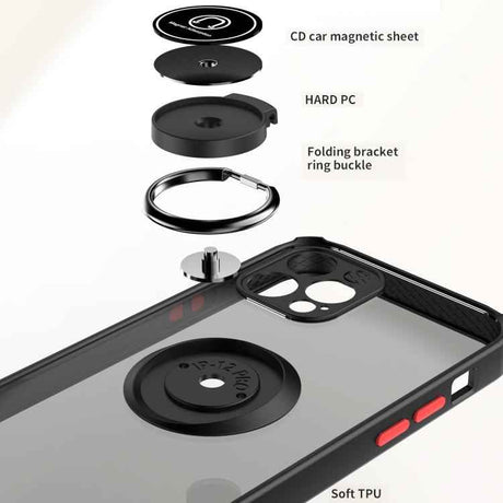 Q Shadow 1 Series TPU + PC Phone Case with Ring