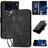YX0080 Grid Butterfly Embossed Pattern Flip Leather Phone Case with Lanyard