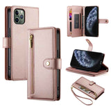 Nine Card-slot Zipper Wallet Bag Leather Phone Case