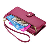 Nine Card-slot Zipper Wallet Bag Leather Phone Case