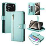 Nine Card-slot Zipper Wallet Bag Leather Phone Case