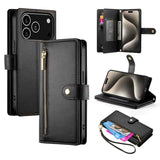 Nine Card-slot Zipper Wallet Bag Leather Phone Case