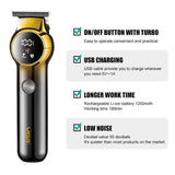 VGR V-989 5W USB Digital Display Gradient Trimming Hair Clipper