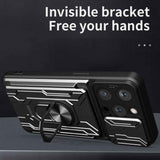 Sliding Camshield TPU+PC Phone Case with Card Slot