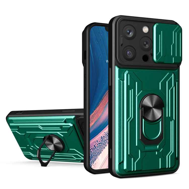 Sliding Camshield TPU+PC Phone Case with Card Slot