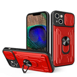 Sliding Camshield TPU+PC Phone Case with Card Slot