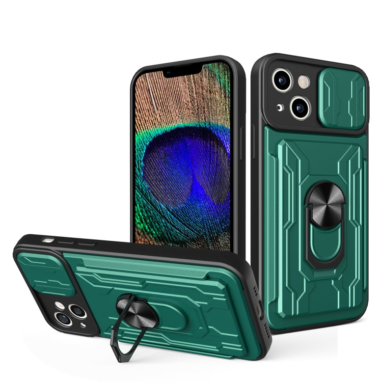 Sliding Camshield TPU+PC Phone Case with Card Slot