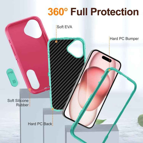 Rugged PC + Silicone Phone Case with Holder