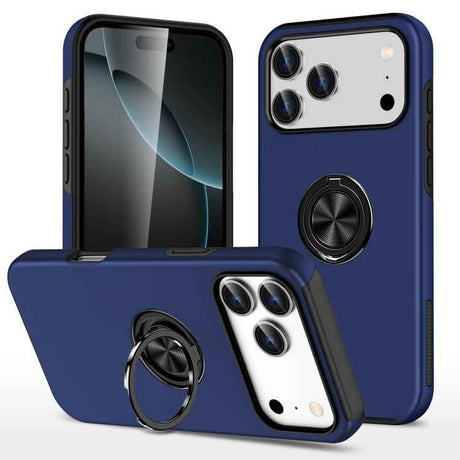 PC + TPU Magnetic Phone Case with Invisible Ring Holder