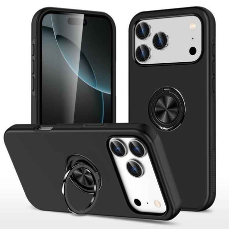 PC + TPU Magnetic Phone Case with Invisible Ring Holder
