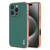 AZNS Electroplated Edge Carbon Fiber Texture Phone Case
