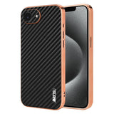 AZNS Electroplated Edge Carbon Fiber Texture Phone Case