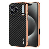 AZNS Electroplated Edge Carbon Fiber Texture Phone Case