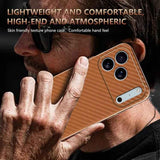 AZNS Electroplated Edge Carbon Fiber Texture Phone Case