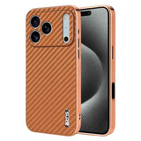 AZNS Electroplated Edge Carbon Fiber Texture Phone Case
