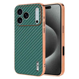 AZNS Electroplated Edge Carbon Fiber Texture Phone Case