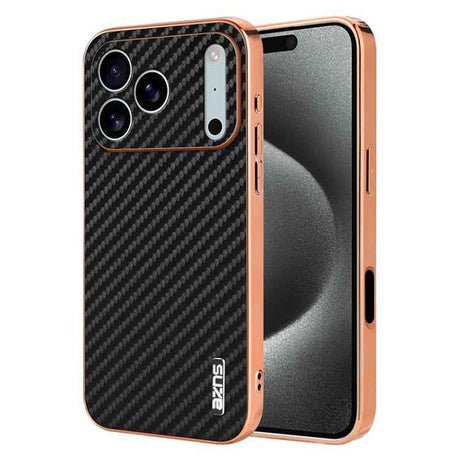 AZNS Electroplated Edge Carbon Fiber Texture Phone Case