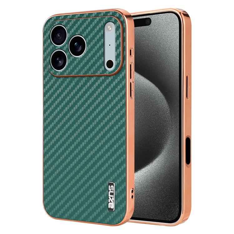 AZNS Electroplated Edge Carbon Fiber Texture Phone Case