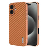 AZNS Electroplated Edge Carbon Fiber Texture Phone Case