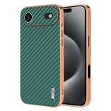 AZNS Electroplated Edge Carbon Fiber Texture Phone Case
