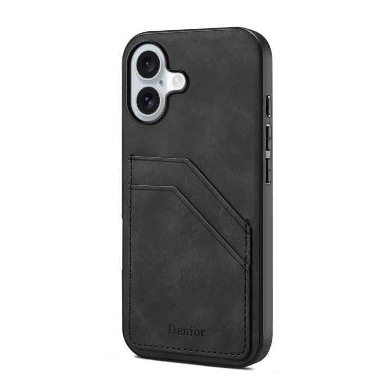 Denior D09 PU Dual Card Slot Back Cover Phone Case