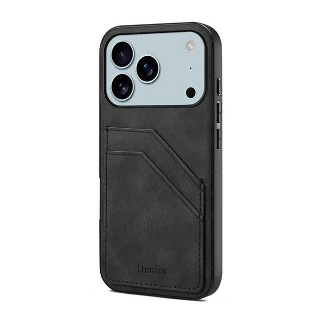 Denior D09 PU Dual Card Slot Back Cover Phone Case