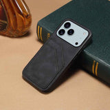 Denior D09 PU Dual Card Slot Back Cover Phone Case