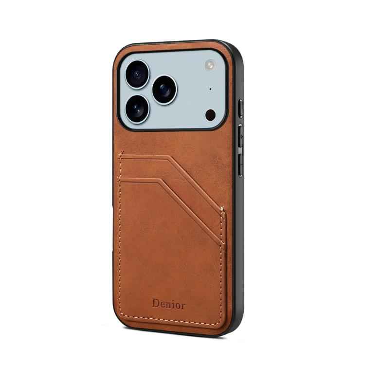Denior D09 PU Dual Card Slot Back Cover Phone Case