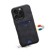 Denior D06 PU Back Cover Card Slot Holder Phone Case