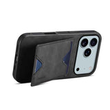 Denior D06 PU Back Cover Card Slot Holder Phone Case