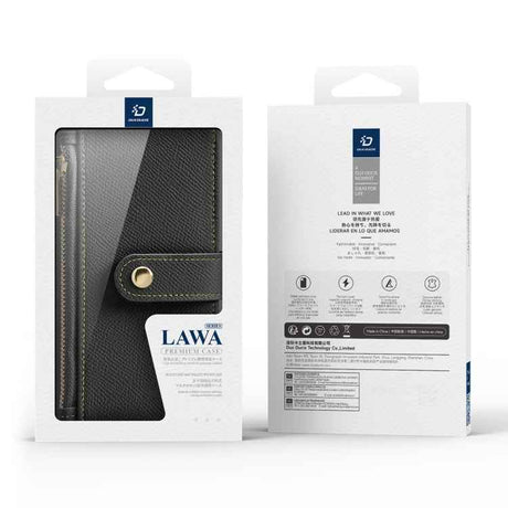 DUX DUCIS Lawa Series 2 in 1 Wallet Zipper Detachable MagSafe Phone Case with Lanyard