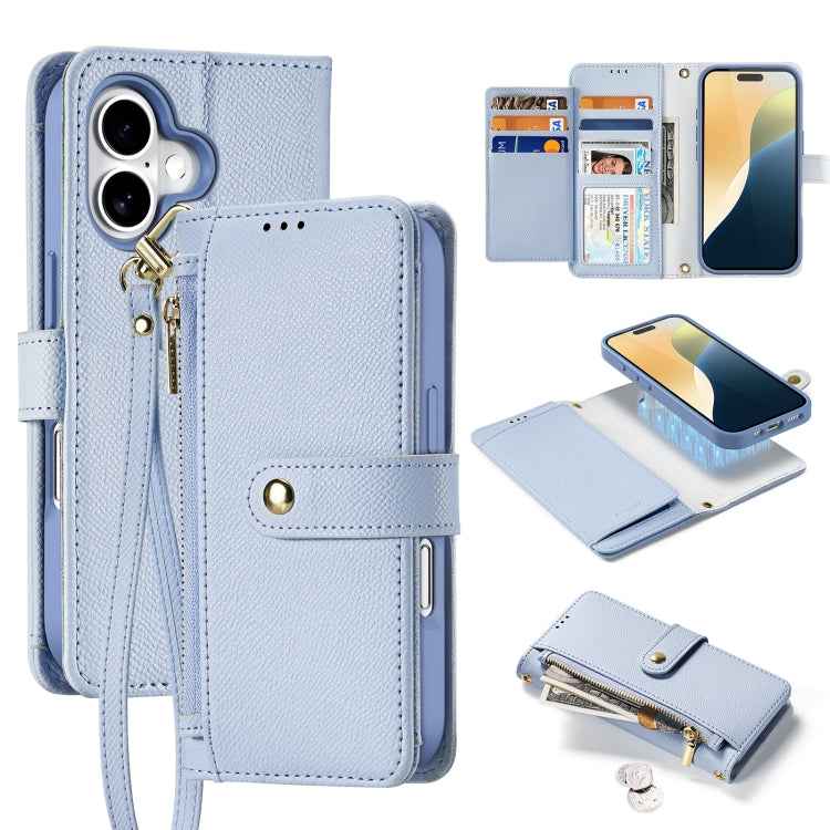 DUX DUCIS Lawa Series 2 in 1 Wallet Zipper Detachable MagSafe Phone Case with Lanyard