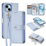 DUX DUCIS Lawa Series 2 in 1 Wallet Zipper Detachable MagSafe Phone Case with Lanyard