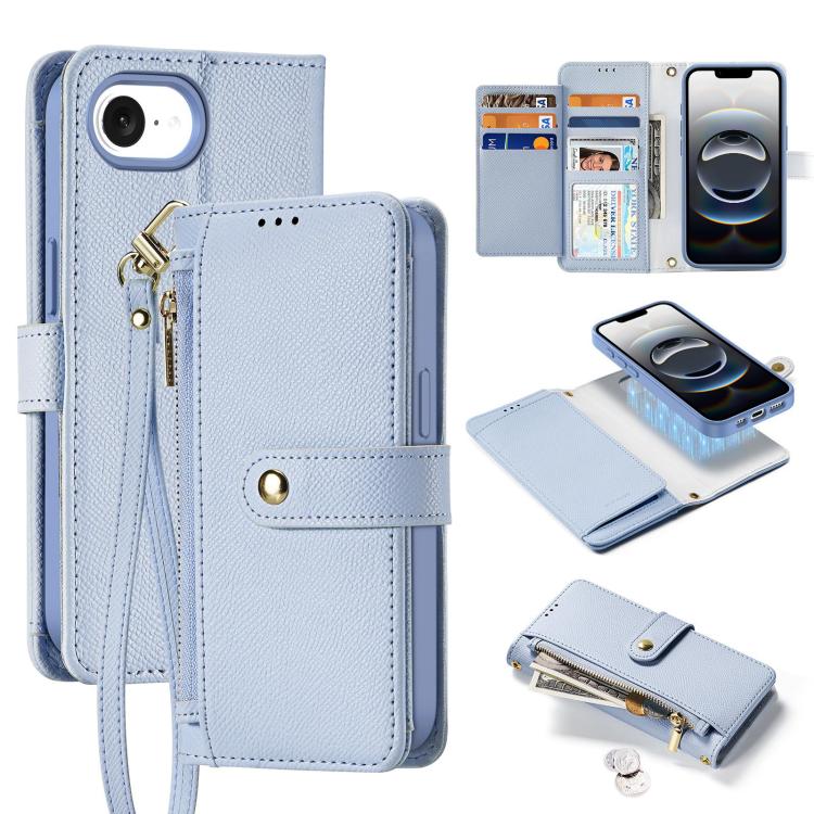 DUX DUCIS Lawa Series 2 in 1 Wallet Zipper Detachable MagSafe Phone Case with Lanyard