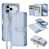 DUX DUCIS Lawa Series 2 in 1 Wallet Zipper Detachable MagSafe Phone Case with Lanyard